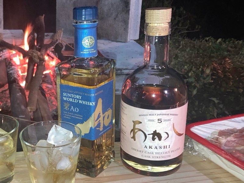 ウイスキー、あかし5年とAO碧