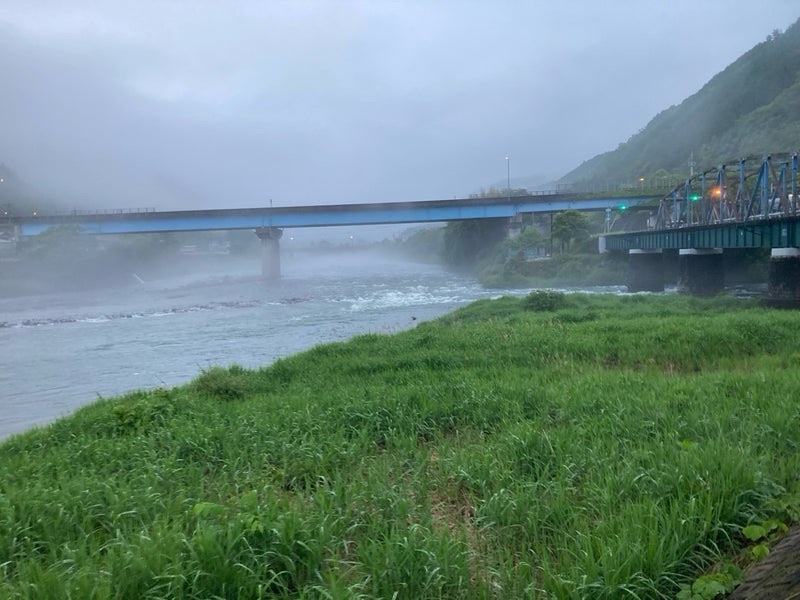 長良川本流と吉田川の合流地点