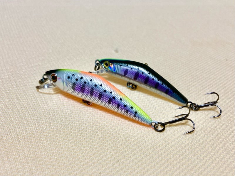 スミス　Dコンタクトのよく釣れるおすすめカラー　54.WSインジケーターと53.クロギンチャートヤマメ