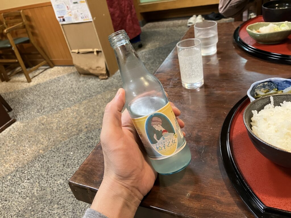 金沢名物の柚子を使った、柚子サイダー